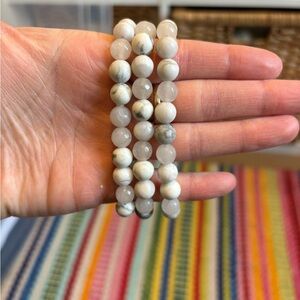 Marbled three stack of bracelets